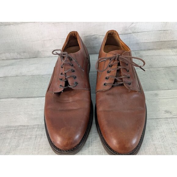 Clarks Mens Brown Leather Dress Shoes Size 10 M Made In Italy - Picture 2 of 6